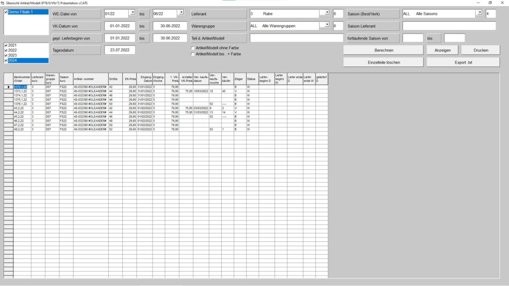Ccats Database Auswertung - cCATS Software und Consulting